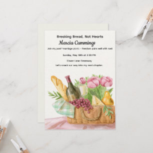 Invitation Panier de pique-nique pour célébration de divorce 
