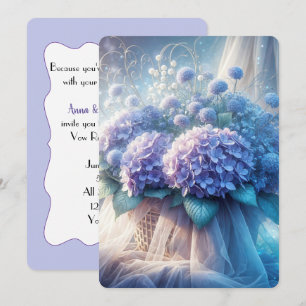 Invitation Panier Hydrangea Pour Renouvellement De Vow Mariag