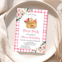 Panier Pique-nique Rose Floral Panier Pique-nique