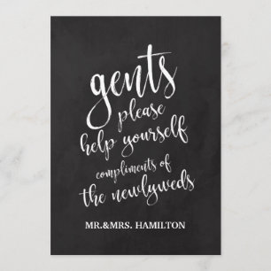 Invitation Panière de salle de bain pour hommes Panneau à cra