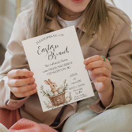 Invitation Paniers avec oeufs autour de la vieille chaise Bru