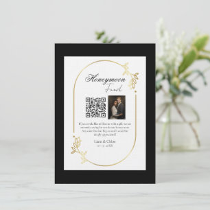 Invitation Panneau de code QR Cadeaux de Lune de Miel Mariage