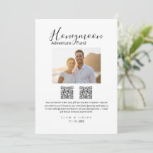 Panneau de code QR du fonds de lune de miel, cadea