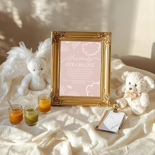 Invitation Panneau de jeu de défi de nourriture pour bébé Ros