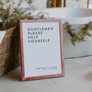 Invitation Panneau de la salle de bain moderne Mariage