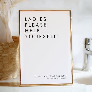 Invitation Panneau de la salle de bain moderne Mariage