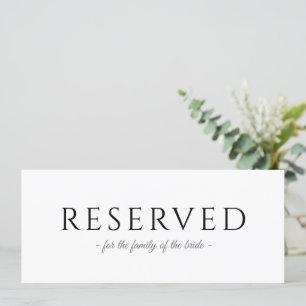 Invitation Panneau de mariage à typographie simple réservé su