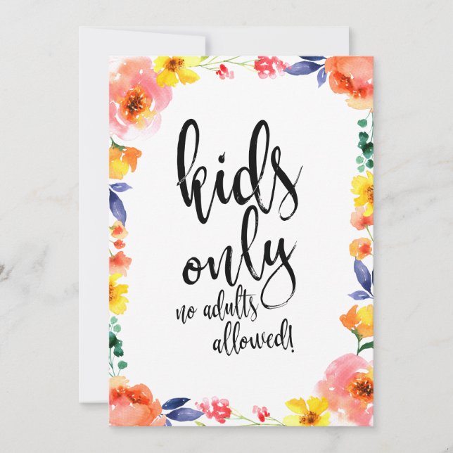 Invitation Panneau de mariage bohème floral abordable pour ta (Devant)