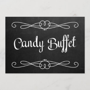 Invitation Panneau de mariage "Candy Buffet" de style tableau
