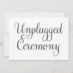 Invitation panneau de mariage cérémonie débranchée