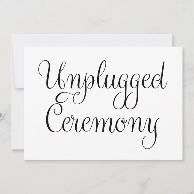 Invitation Panneau de mariage cérémonie sans appareil (Devant)