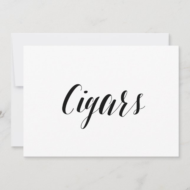 Invitation Panneau de mariage de style calligraphique "Cigare (Devant)