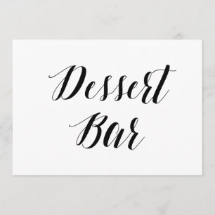 Invitation Panneau de mariage de style calligraphique "Desser