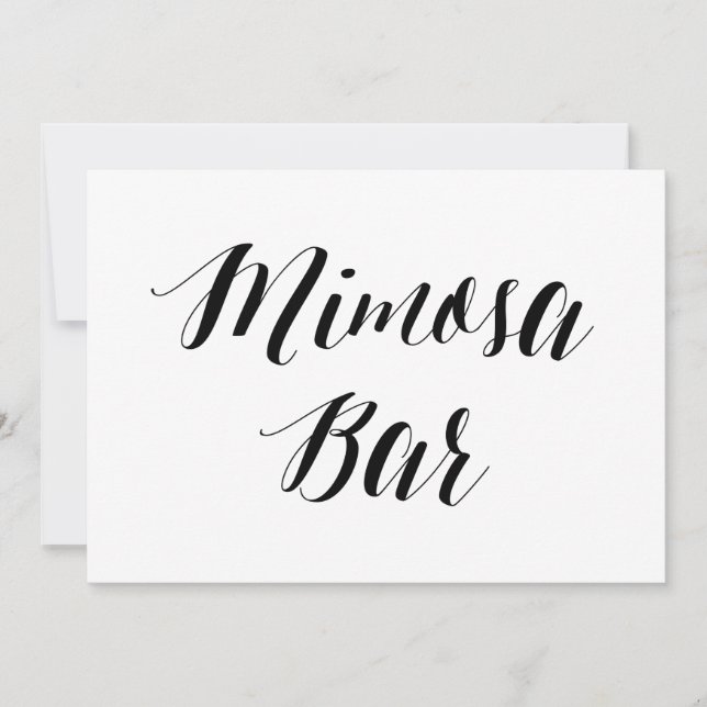 Invitation Panneau de mariage de style calligraphique "Mimosa (Devant)