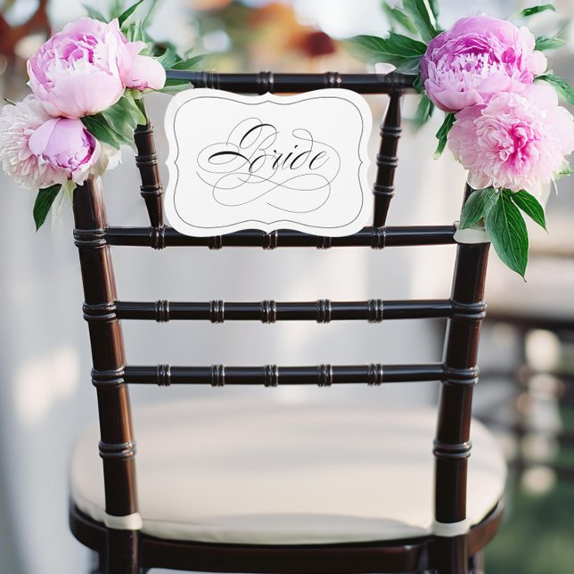 Invitation Panneau de mariage élégant pour la mariée avec une (Créateur téléchargé)