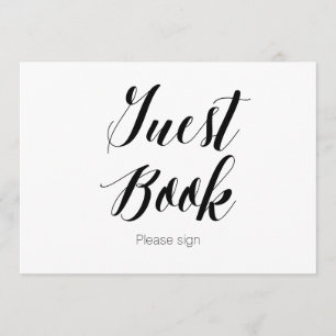 Invitation Panneau de mariage "Livre d'or S'il vous plaît cha