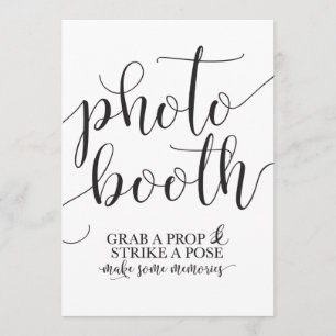 Invitation Panneau de mariage Photobooth - Prenez un accessoi
