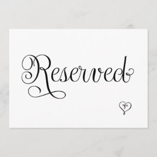 Invitation Panneau de mariage réservé,