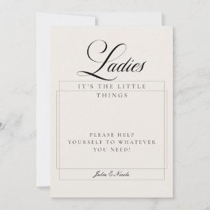 Invitation Panneau de panier de salle de bain pour dames en i