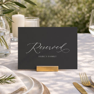 Invitation Panneau de siège de mariage élégant réservé