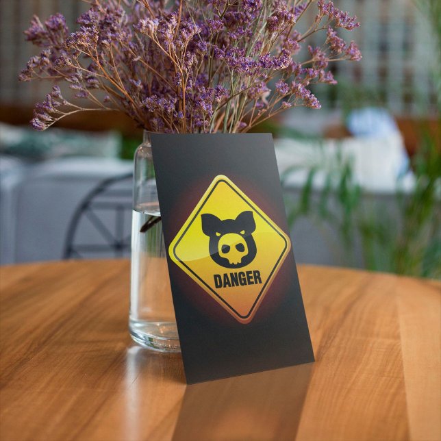 Invitation Panneau de signalisation de la grippe de porc en d (Créateur téléchargé)