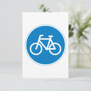 Invitation Panneau de signalisation de voie cyclable bleue Sy