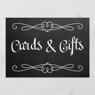 Invitation Panneau de signalisation Style "Cartes et cadeaux"