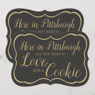 Invitation Panneau de table de cookies de Pittsburgh
