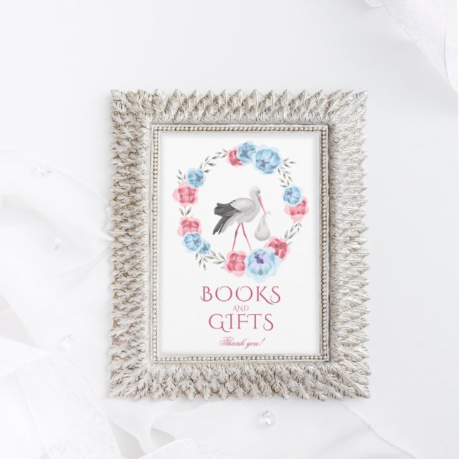 Invitation Panneau de tableau Cadeaux de Baby shower rose vif (Créateur téléchargé)