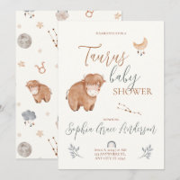 Panneau Taurus Zodiac baby shower