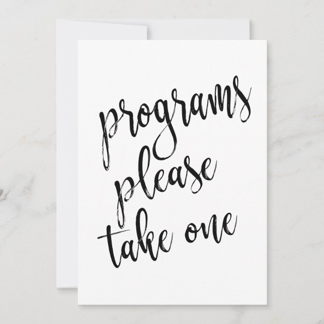 Invitation Panneaux de programmes, prenez-en un, abordable (Devant)