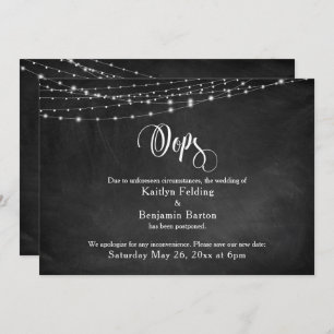 Invitation Panneaux et feux Reportés Humour Mariage "Oops"