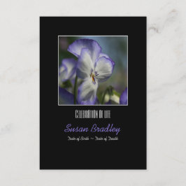 Invitation Pansies 1 Service commémoratif des célébrations de