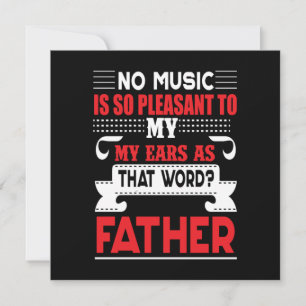 Invitation Papa Cadeau Pas De Musique Est Un Père Si Agréable