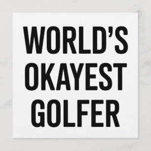 Invitation Papa golfeur le plus moyen du monde Fête des pères