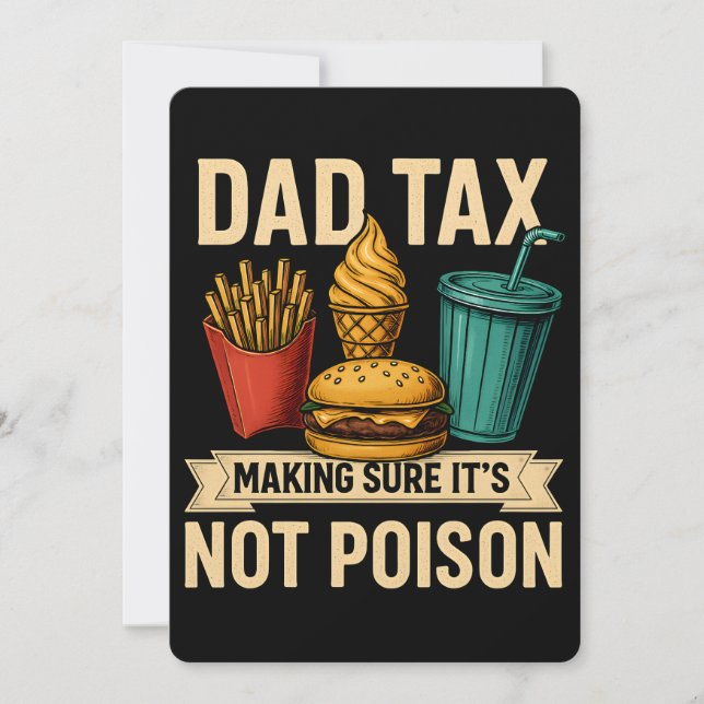 Invitation Papa Impôt S'assurer que ce n'est pas du poison Fê (Devant)