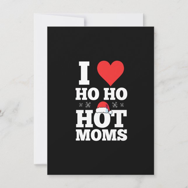 Invitation Papa Noël Chapeau de Maman Ho Ho Hot Noël Premium (Devant)