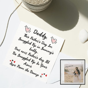 Invitation Papa-to-Be avec Fête des pères de coeur avec photo