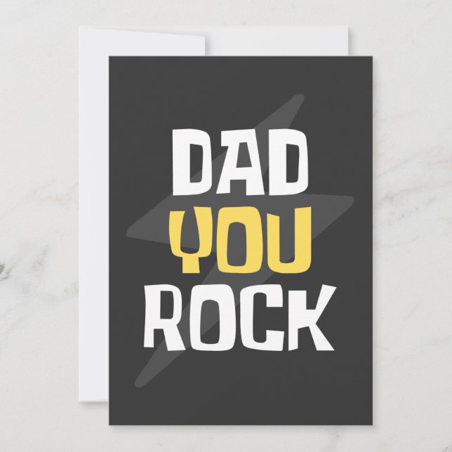 Invitation Papa You Rock - Fête des pères / Cadeau d'annivers (Devant)