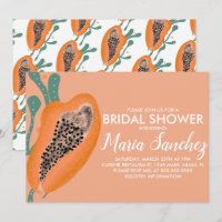 Papaye Fruits Tropicaux Abstraits Baby Shower Mari