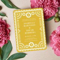 Papel jaune chaud Picado Mariage inspiré