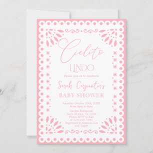 Invitation Papel Picado Baby shower Girl