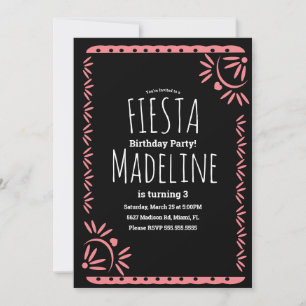 Invitation Papel Picado Mexicaine Anniversaire Fiesta Frontiè