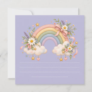Invitation Papeterie Arc-en-ciel Pastel