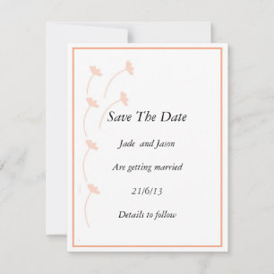 Invitation Papeterie de mariage classique Enregistrer la date
