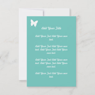 Invitation Papeterie de mariage Papillon Turquoise