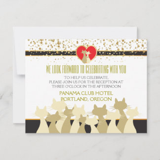 Invitation Papeterie de mariage pour chats cools