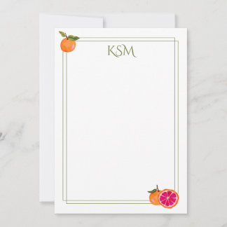 Invitation Papeterie Monogramme de pamplemousse