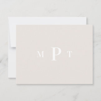 Invitation Papeterie personnelle élégante avec monogramme pou