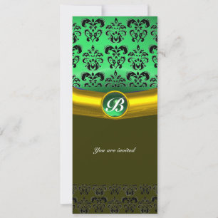 INVITATION PAPIER À LETTRE MONOGRAMME PIERRE PRÉCIEUSE DAMAS 